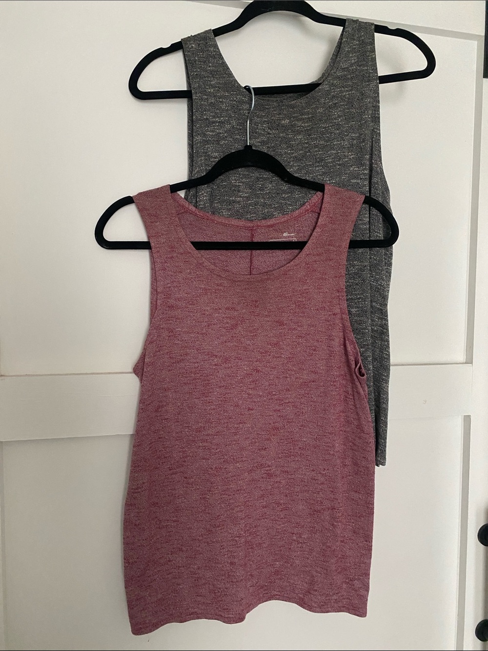 Eddie Bauer Sleeveless Tank Tops in Rose and Heather Gray
